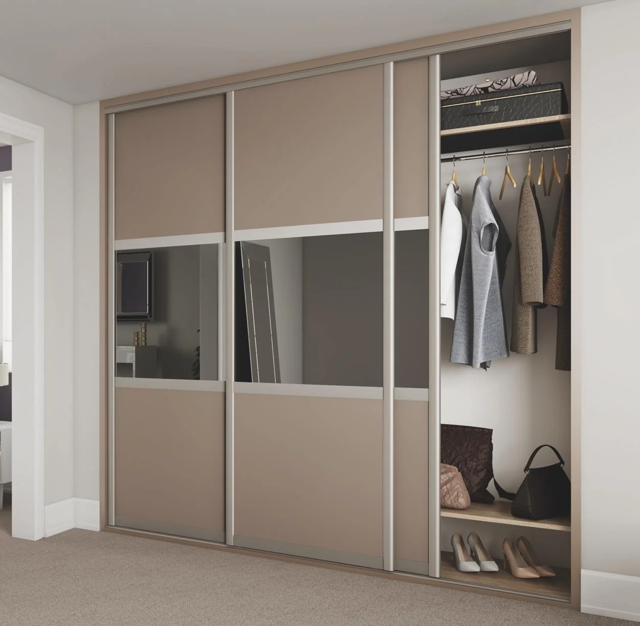 Shaker-style sliding wardrobe doors — supplier collection inspiration