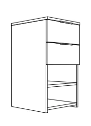 Large bedside · 2 drawers — Global Doors brochure