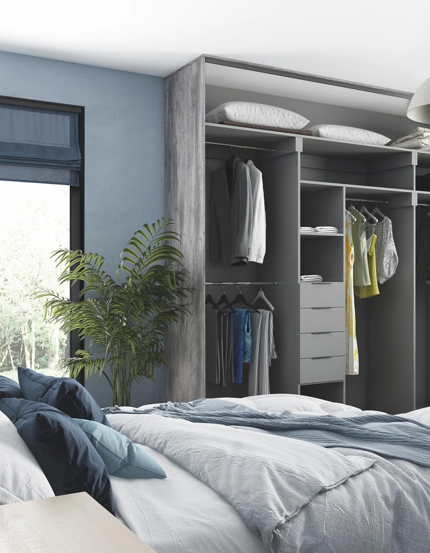 Global Doors wardrobe showing the outer surround and end panel